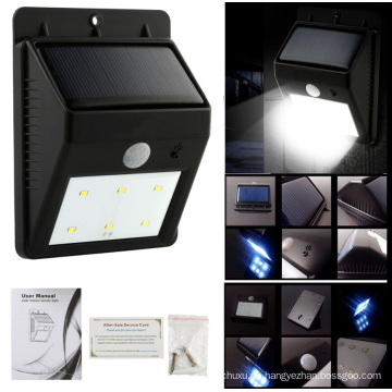 6 Ultrahelle LEDs PIR Solar Motion Sensor Wandleuchte